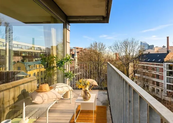 Modern Riverside Retreat Gruenerlokka With Balcony Daire *